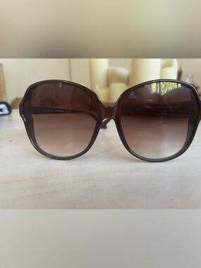 Martha Stewart Brown Oversized Women's Sunglasses - 70’s